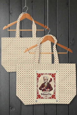 Купить сумку Флор из греты 35х35х16 см, с принтом "Welcome to Udmurtia"