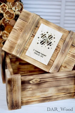 Деревянный ящик лофт 30*20*15см