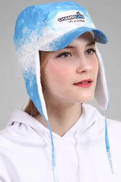 Шапка-ушанка Вилл с козырьком взрослая, с полной запечаткой#1