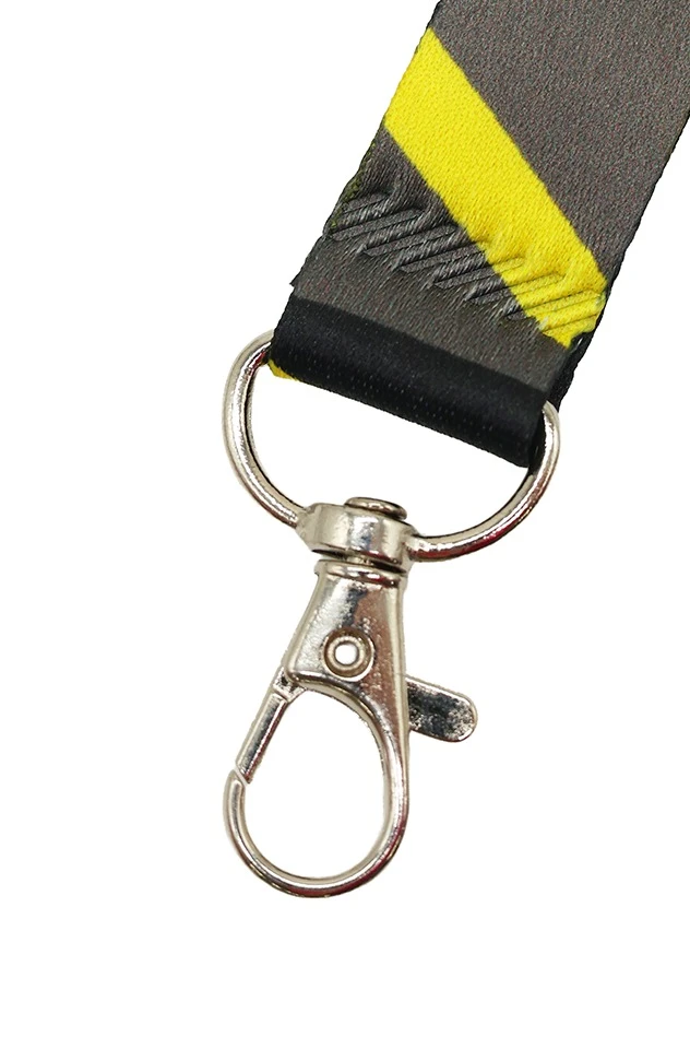 Лента для бейджа блекаут ширина 2,5 см, с двумя карабинами, с печатью#5