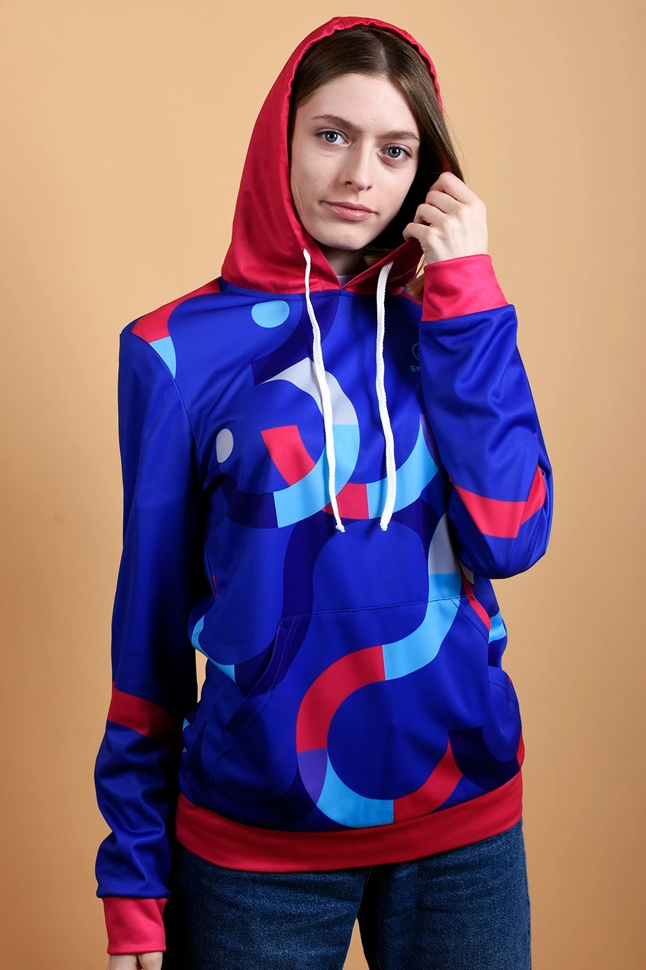 Худи Томми унисекс с карманами из адидаса, с полной запечаткой "Energy Eco"#3