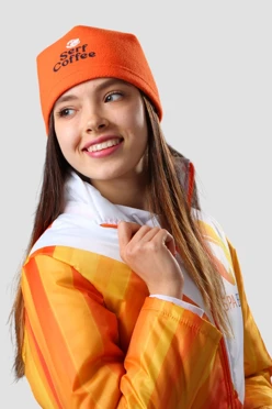 Купить шапку Руби флисовую однослойную взрослую, однотонную "Serf Coffee"