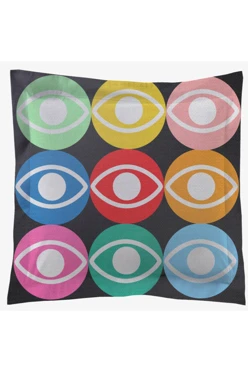 Купить подушку с бордюром 50х50 см, с принтом "Watching"