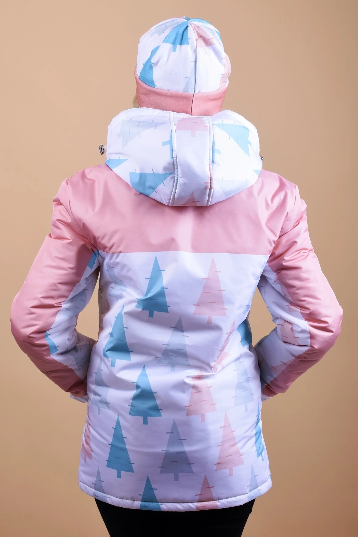 Куртка Норд с капюшоном на синтепоне унисекс, с полной запечаткой#3