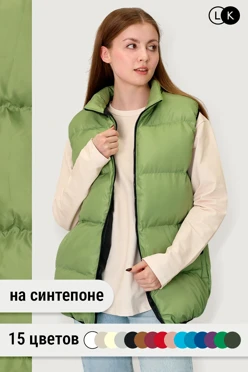 Купить жилет Дейтон на синтепоне со стежкой унисекс, однотонный