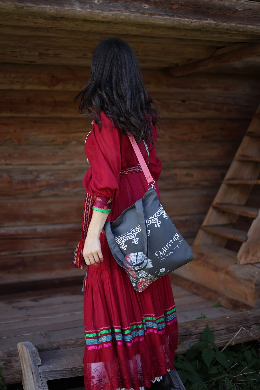 Сумка Эдит из саржи 33х38х4  см, с принтом "Udmurtia"#4