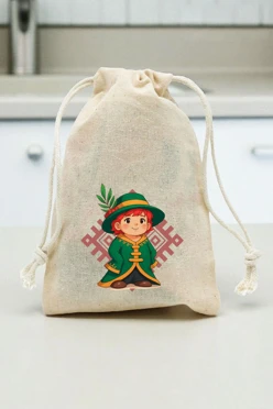 Купить мешочек из бязи с принтом 10х15 см "Izhik"