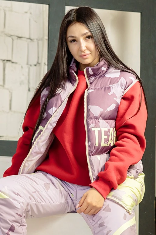 Жилет Морган Лайт с подкладом из лебяжьего пуха унисекс, с полной запечаткой "Sport Team"#2