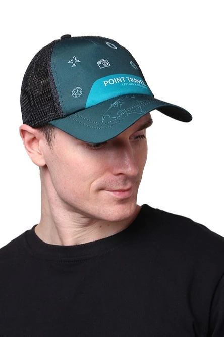Бейсболка Вестерн облегченная с печатью на всей поверхности (полиэстер) "Point Travel"#2