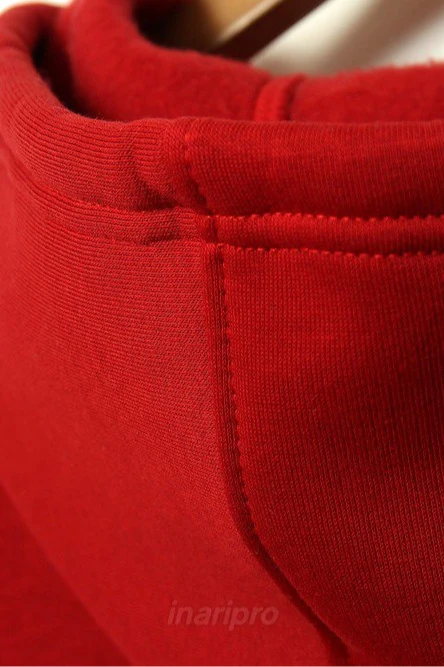 Худи Майк из футера унисекс, однотонный красный#3