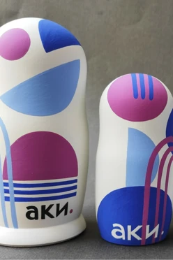 Матрешка с индивидуальной росписью, матовая 5 шт.