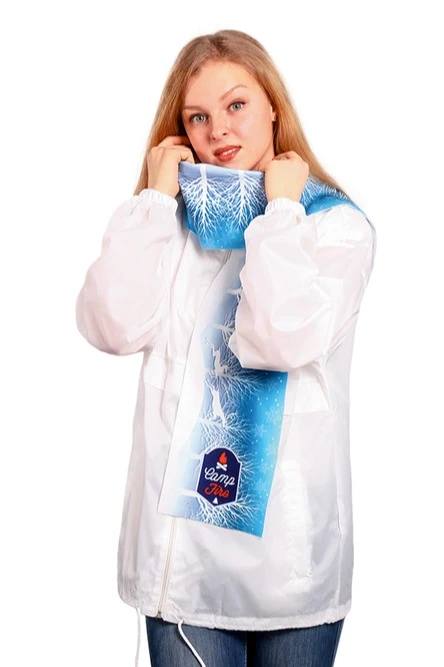 Шарф однослойный утепленный 15х150 см, с полной запечаткой "Camp"#2 Шарф однослойный утепленный 15х150 см, с полной запечаткой "Camp"#2