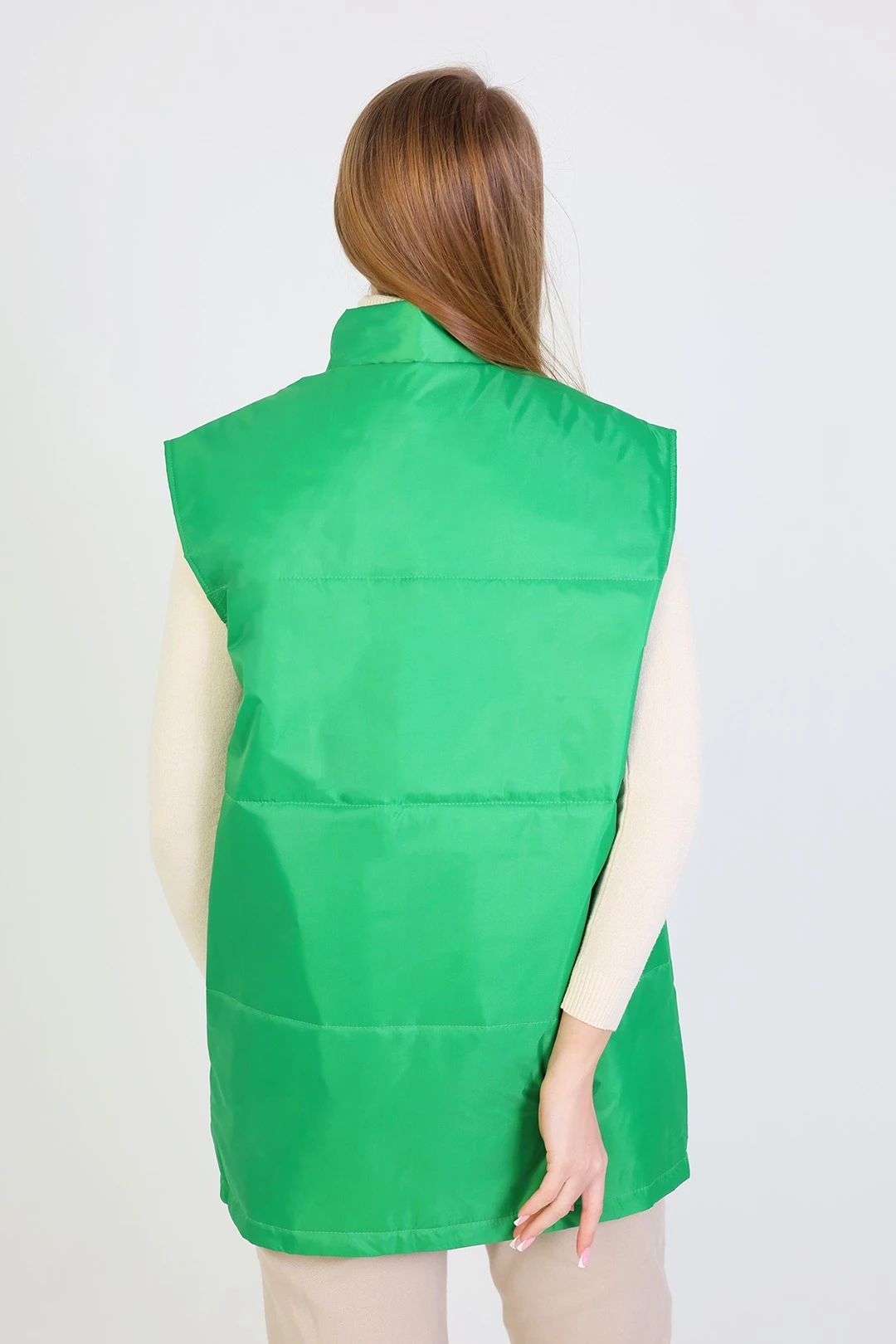 Жилет Оливер унисекс, однотонный зеленый#3