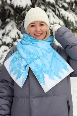 Шарф Фокс утепленный с синтепоном 25х140 см, с полной запечаткой#1