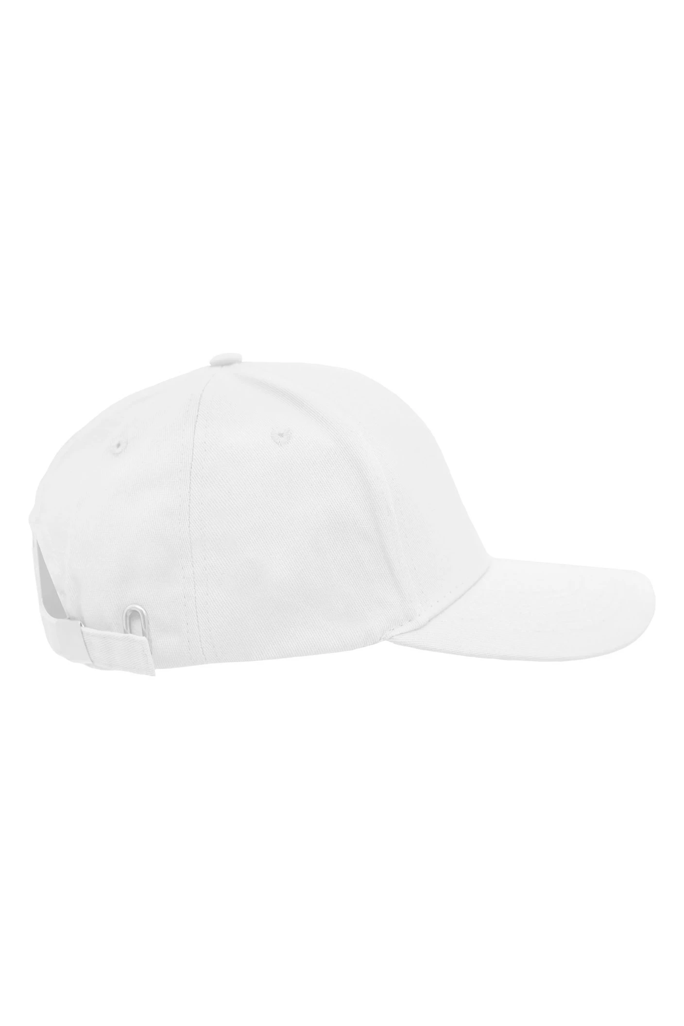 Бейсболка Актив пятиклинка взрослая, однотонная белая (хлопок)#1