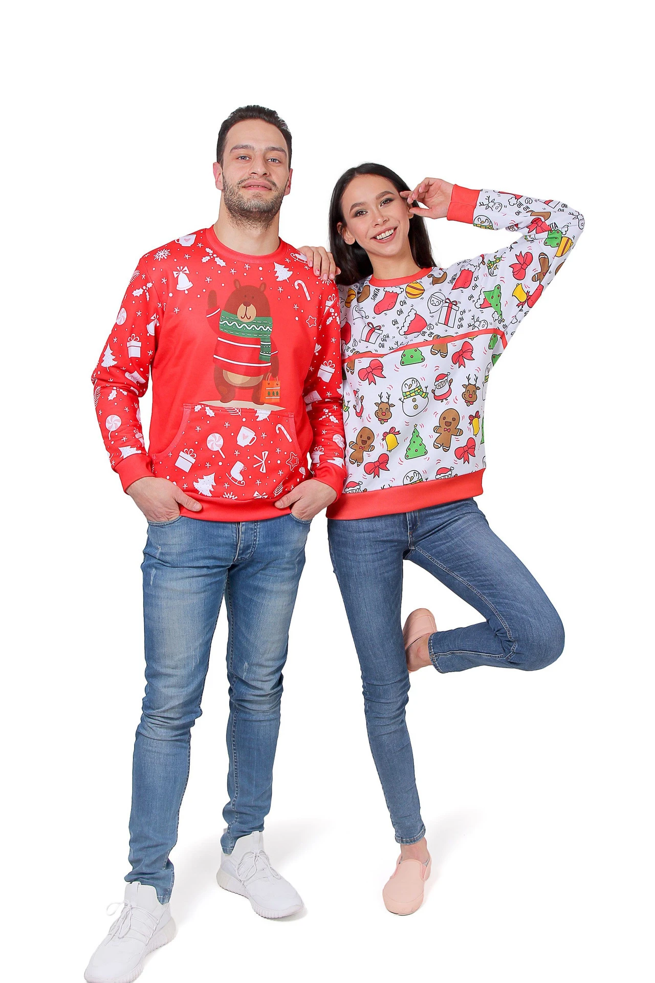 Свитшот Гарри унисекс из адидаса с полной запечаткой "New Years"#4 Свитшот Гарри унисекс из адидаса с полной запечаткой "New Years"#4