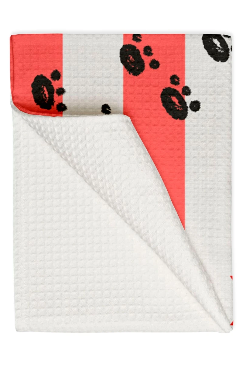 Полотенце вафельное 40х70 cм с печатью "I love you"#1