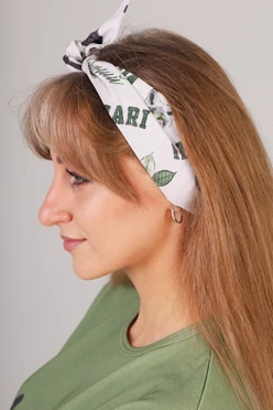 Шарф-платок Твилли двухслойный 7х90 см, с полной запечаткой#1