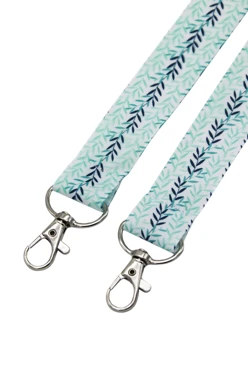 Лента для бейджа микрорепс ширина 2,5 см, с двумя карабинами, с печатью#2