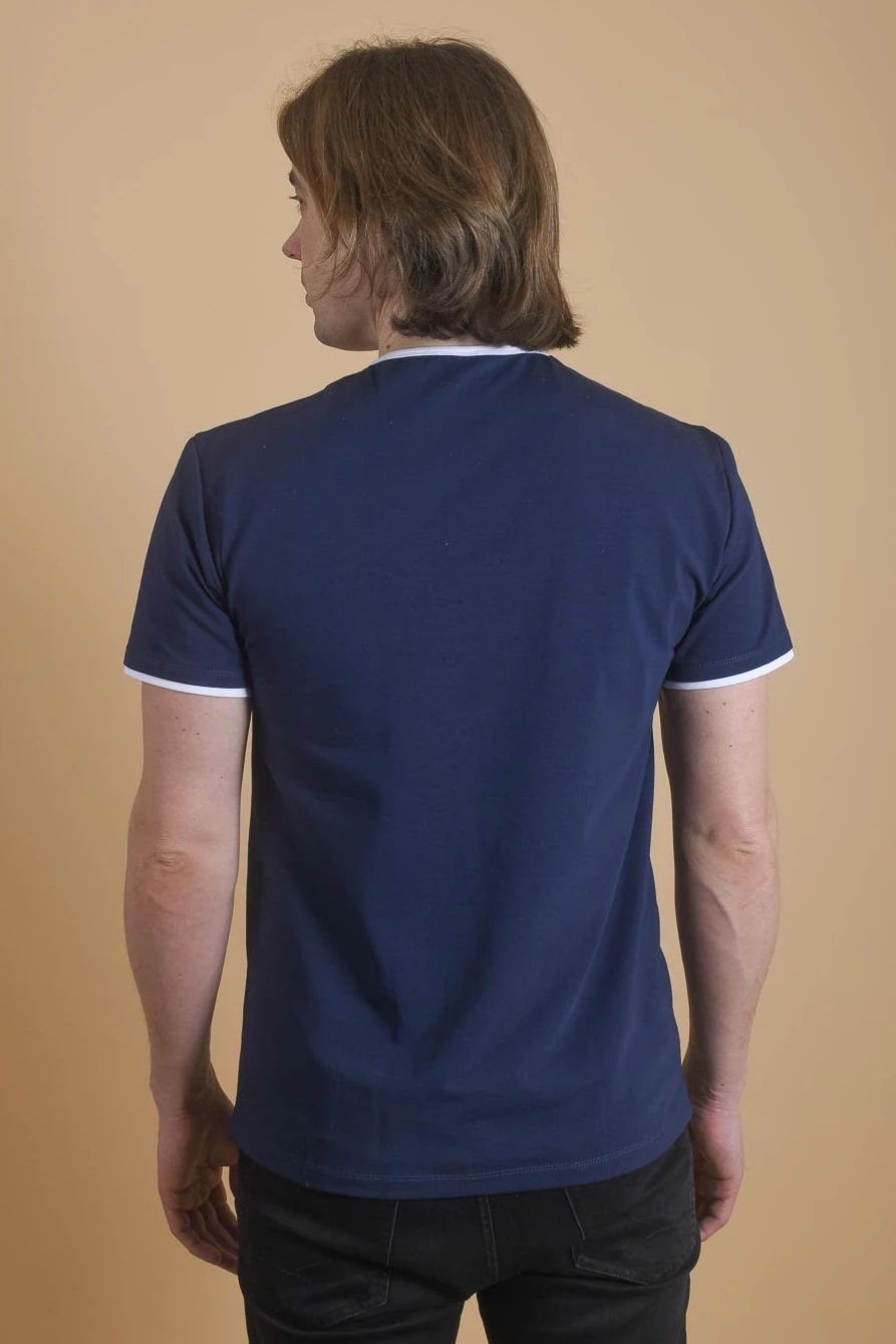 Футболка Атлетик унисекс однотонная темно-синяя (хлопок)#1 Футболка Атлетик унисекс однотонная темно-синяя (хлопок)#1