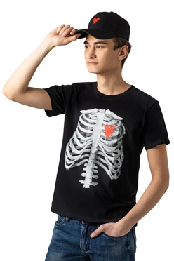 Купить футболку Мэдисон унисекс, однотонную "Скелет"