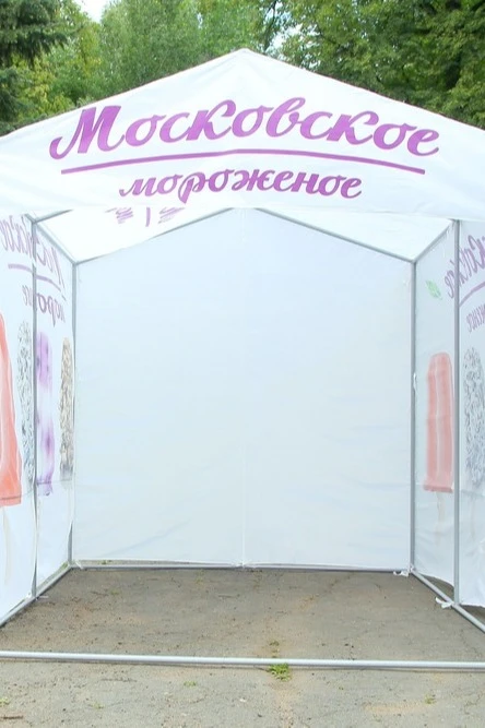Палатка для промоакции и торговли (без козырька) 2х3 м "Moscow ice-cream"#7