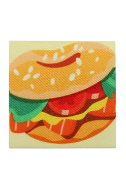 Купить наклейку-стикер Квадрат 5х5 см с печатью "Burger"