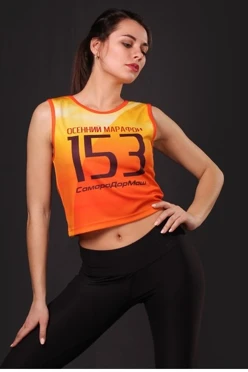 Купить майку стартовую с печатью в край "Осенний марафон"