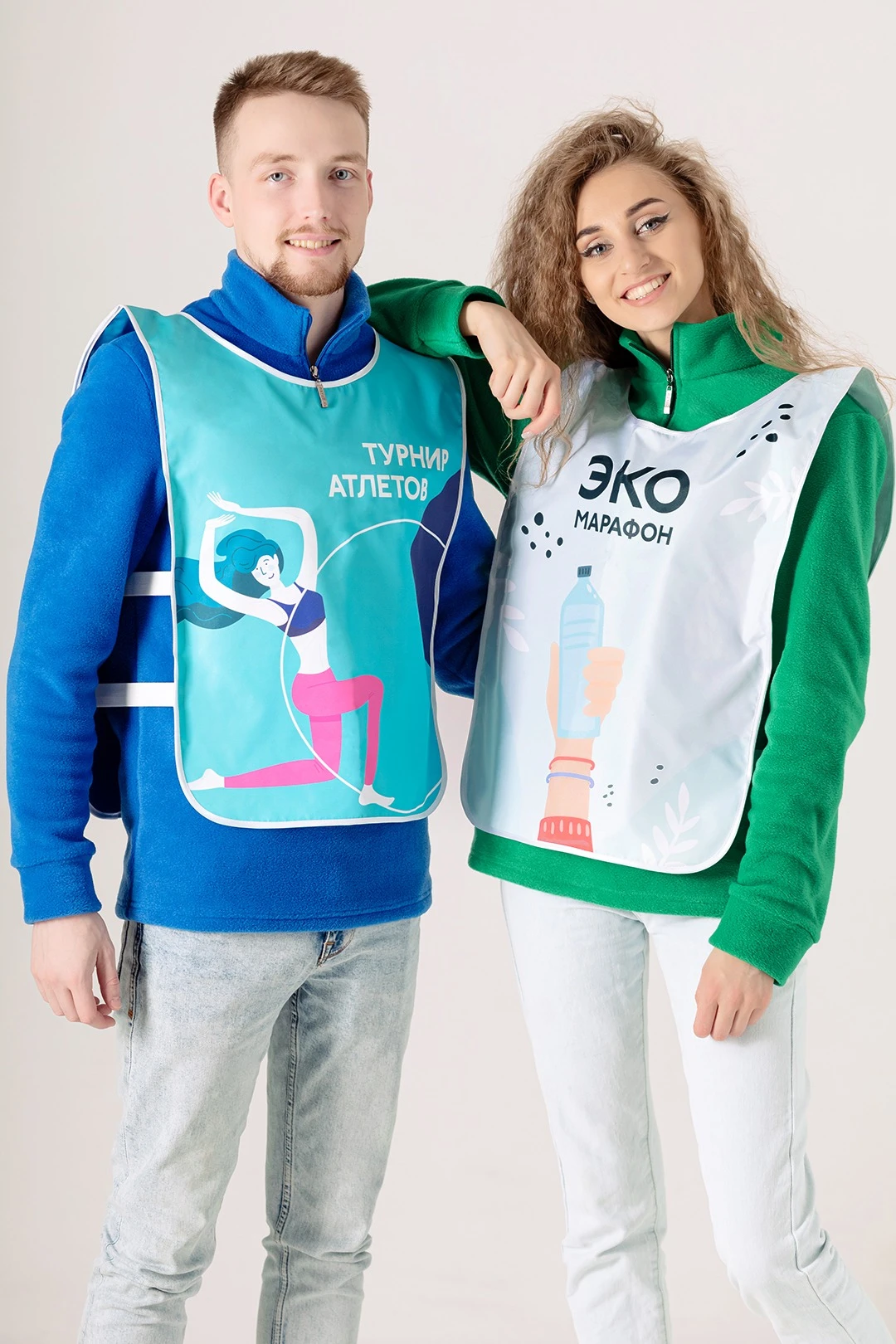 Манишка Юнив 40х60 см из дьюспо, с полной запечаткой "Tournament of athletes"#1 Манишка Юнив 40х60 см из дьюспо, с полной запечаткой "Tournament of athletes"#1