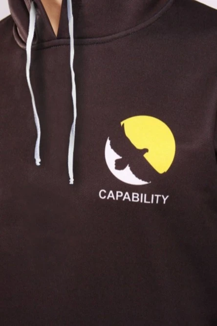 Худи Томми унисекс из футера с полной запечаткой "Capable"#1