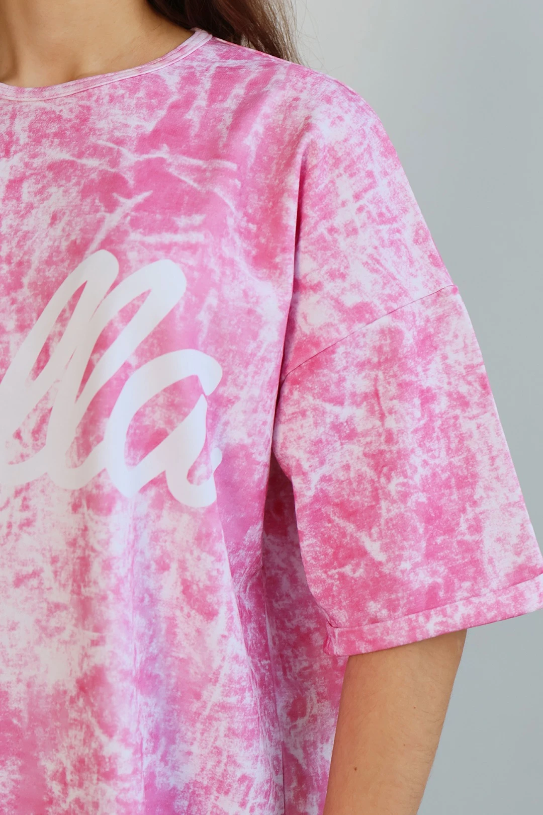 Футболка Бен оверсайз унисекс из футера с полной запечаткой "Hello"#4