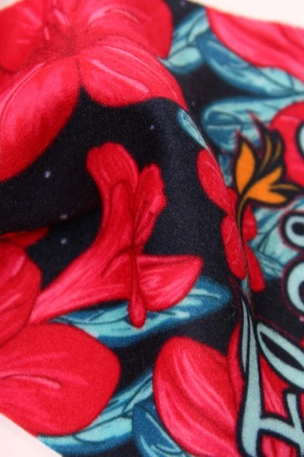 Шарф однослойный утепленный 15х120 см, полной запечаткой "Flora Bella"#6