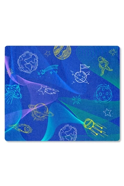 Купить плед Молли из футера 120х145 см, с принтом "Space"