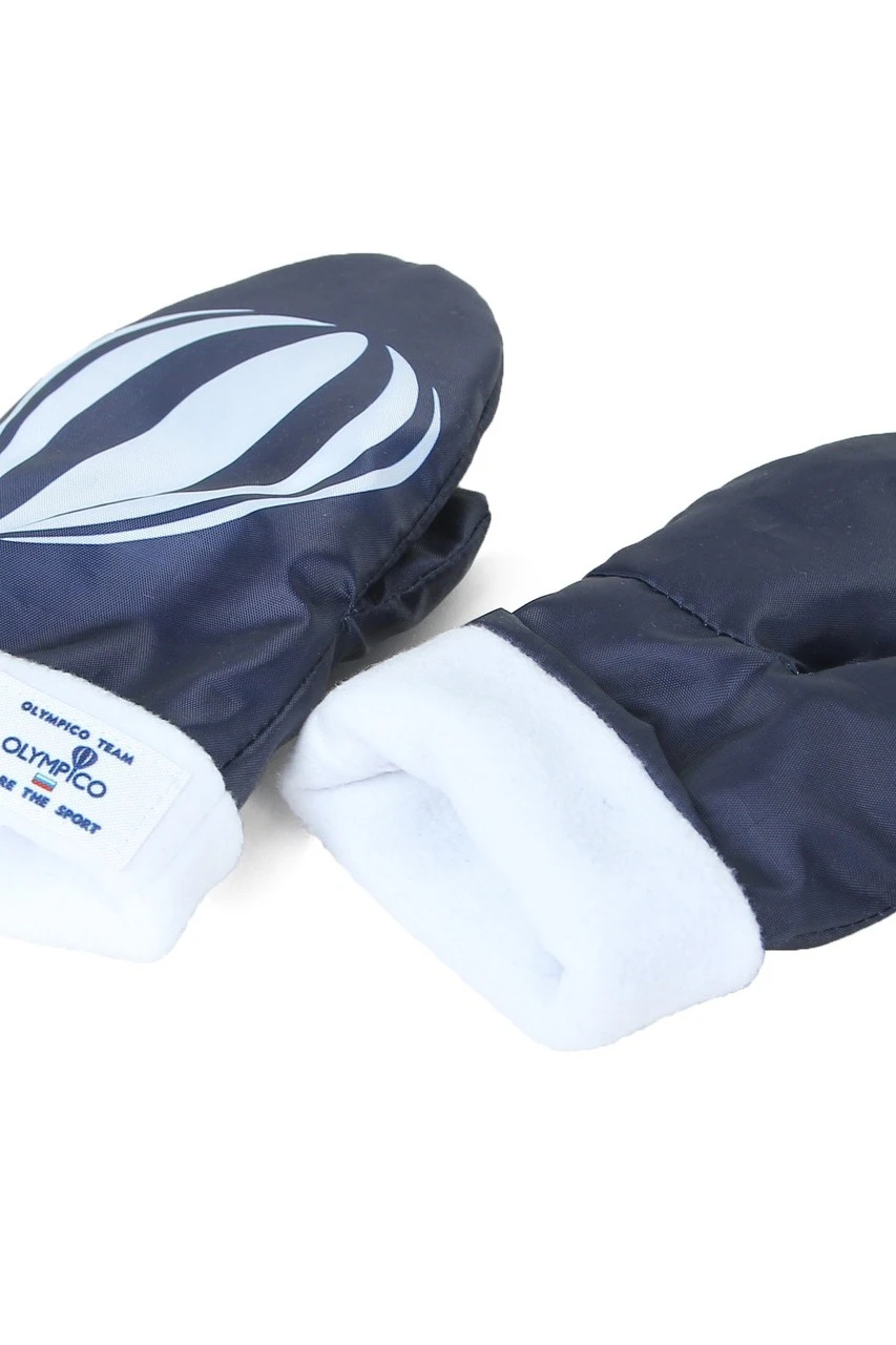 Варежки утепленные двухслойные взрослые, с полной запечаткой "Olympico"#2