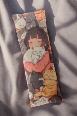 Купить подушку из полиэстера 50х150 см, с принтом "Even more cats"