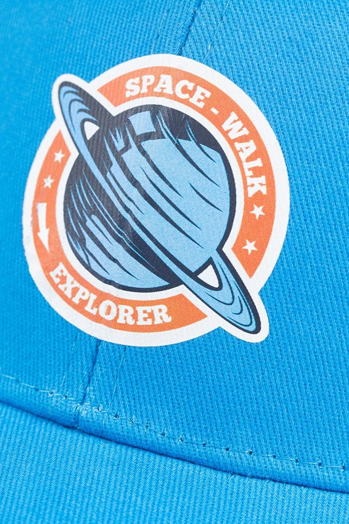 Бейсболка Брент шестиклинка взрослая, однотонная голубая (хлопок)#2