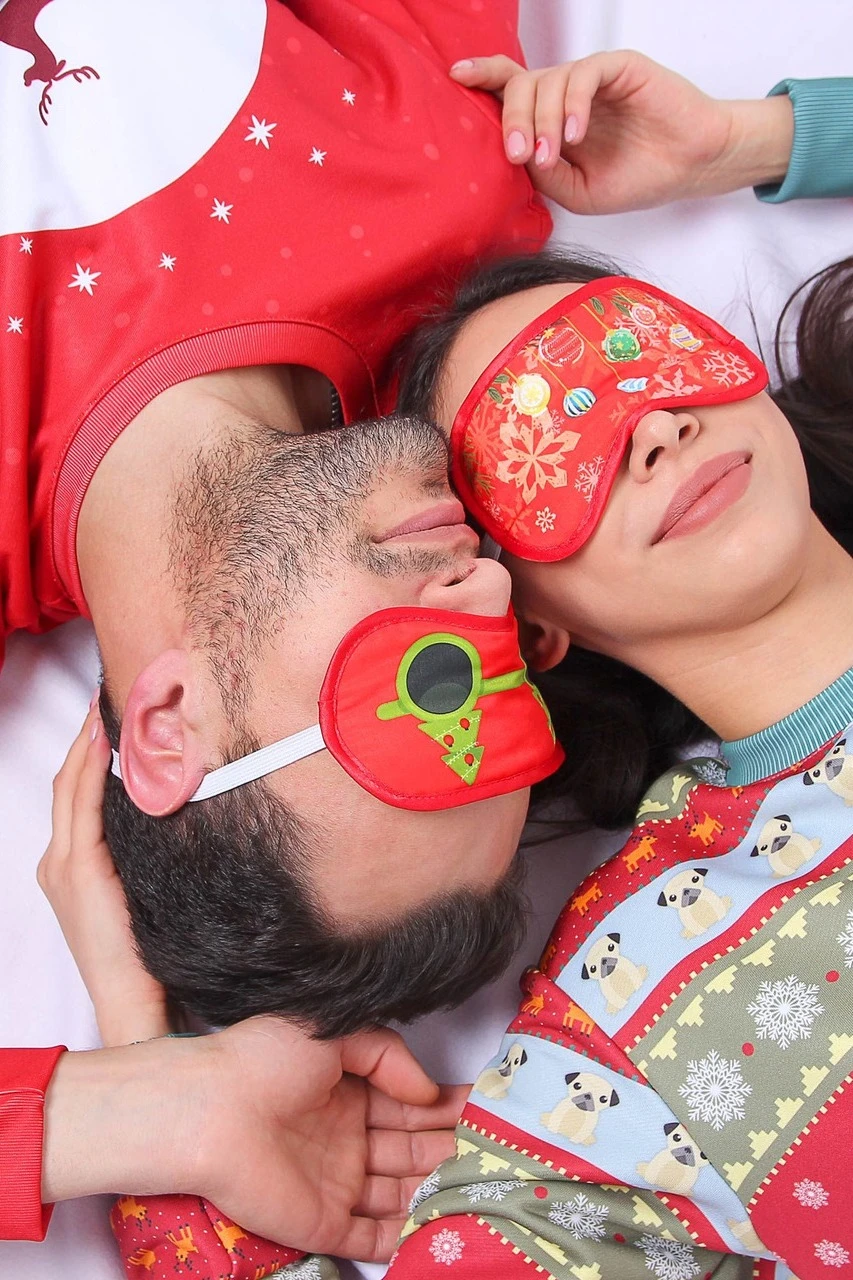 Маска для сна с принтом "Christmas Tree Glasses"#5 Маска для сна с принтом "Christmas Tree Glasses"#5