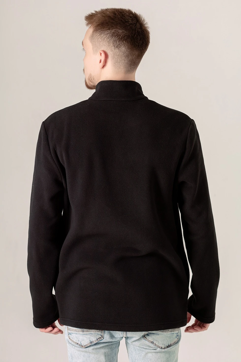 Купить толстовку Филл флисовую без капюшона черную