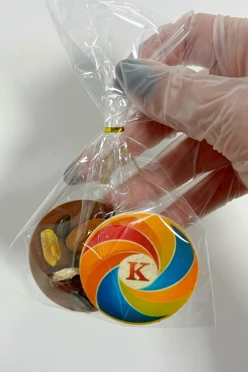 Набор шоколадных медальонов 5 см 2 шт#2