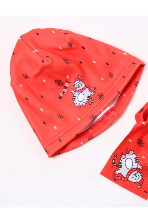 Шапка Лав флисовая однослойная детская, с полной запечаткой "Ho Ho Ho!"#6 Шапка Лав флисовая однослойная детская, с полной запечаткой "Ho Ho Ho!"#6