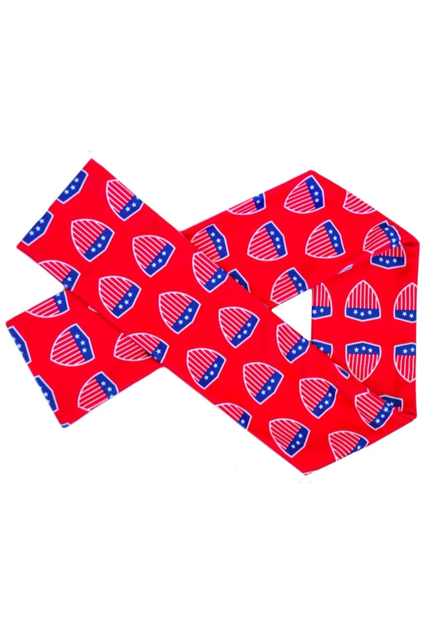 Шарф двухслойный утепленный 15х100 см, с полной запечаткой "USA"#7 Шарф двухслойный утепленный 15х100 см, с полной запечаткой "USA"#7