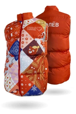 Жилет Морган Лайт с подкладом из лебяжьего пуха унисекс, с полной запечаткой#2