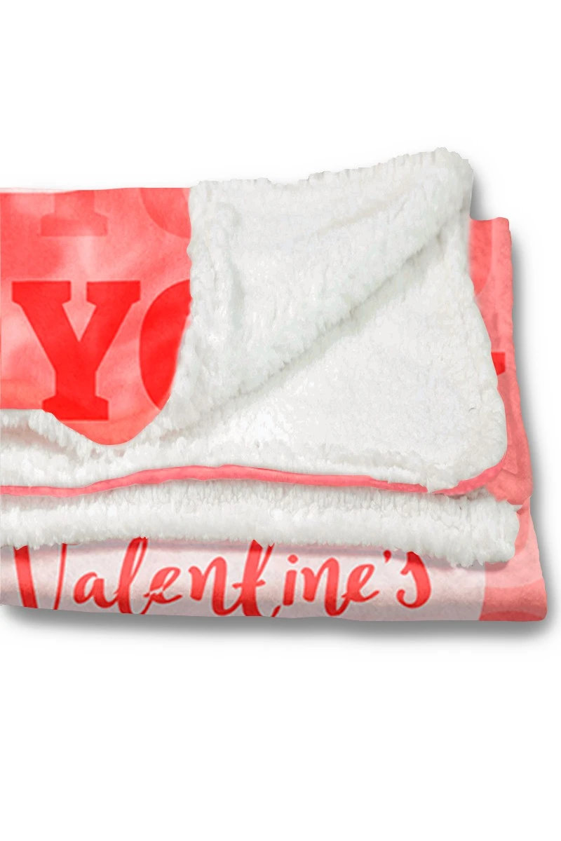 Купить плед Слипи флисовый 120х140 см (двухслойный), с принтом "Valentine day"