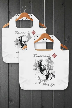 Купить сумку Тоут из дьюспо 37х44 см, с принтом "Tchaikovsky's Petersburg"