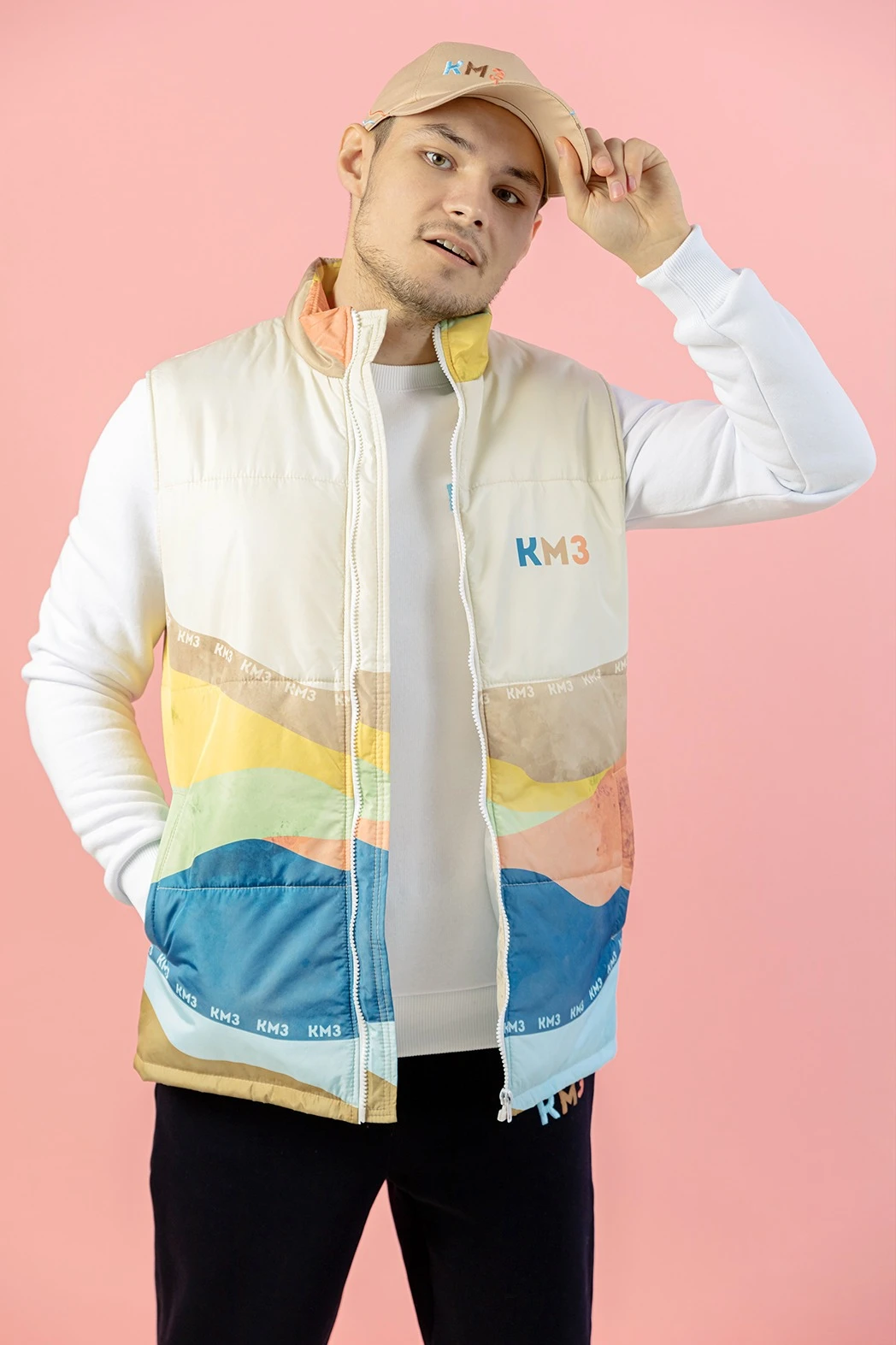 Жилет Портер на синтепоне со стежкой унисекс, с полной запечаткой "KMZ"#1 Жилет Портер на синтепоне со стежкой унисекс, с полной запечаткой "KMZ"#1