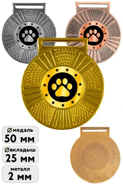 Купить медаль металлическая ИК5006 50мм с шильдом 25мм