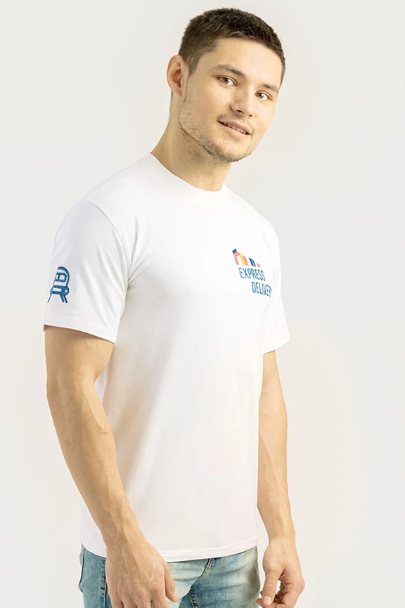 Купить белую футболку Степ унисекс