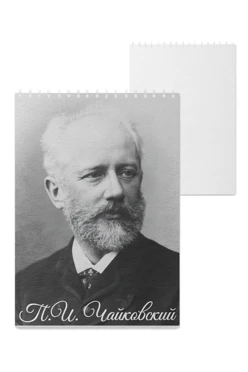Купить блокнот фирменный А5 на пружине (40 листов) с принтом "Tchaikovsky"