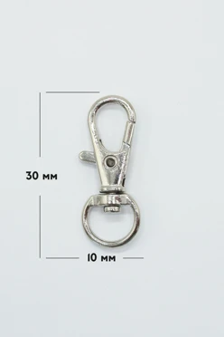 Купить крепление Карабин-люкс с круглым креплением 10 мм, никель