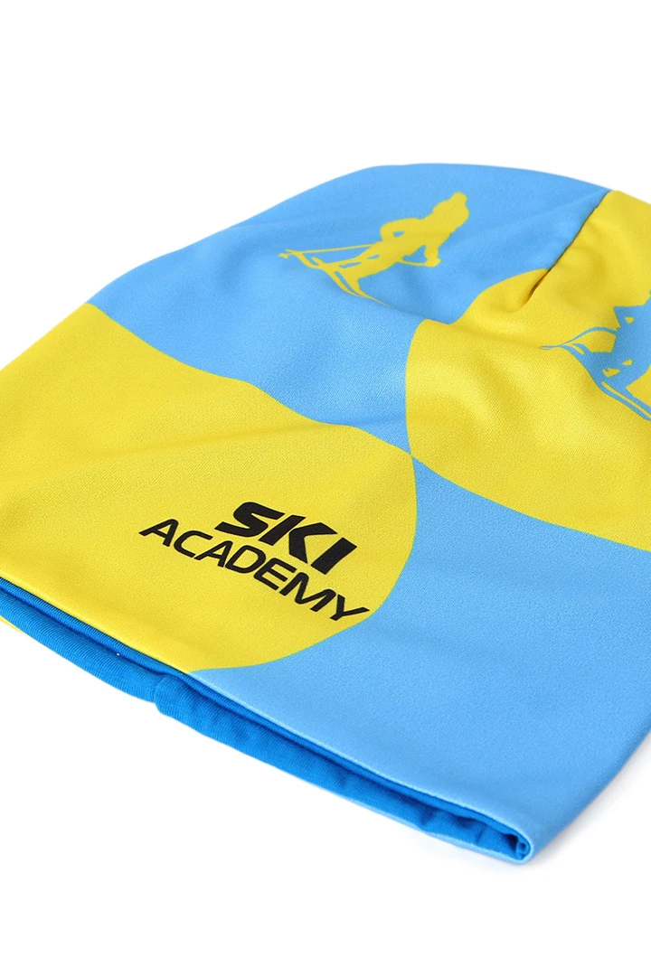 Шапка Сноу двухслойная взрослая, с полной запечаткой "SKI ACADEMY"#2